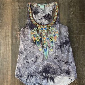 Flying Tomato Razerback Highlow Tank Tie Dye Size Small